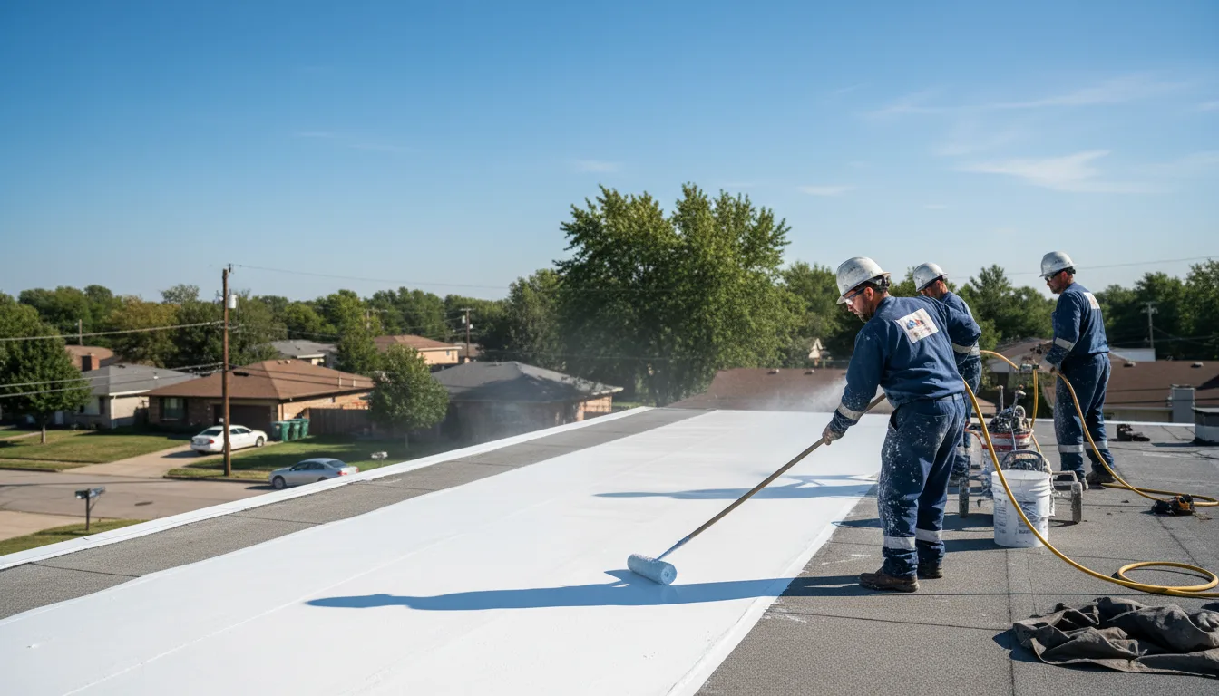 Commercial roof coating in Burns Flat, OK near me